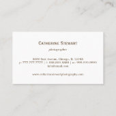 Verbluffend Visitekaartje van Aanwezigheid (Achterkant)