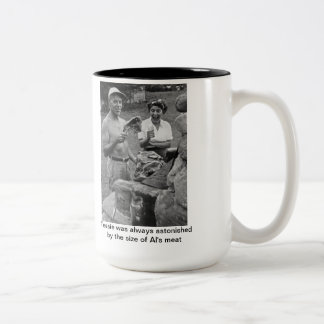 Verbluffend vlees! tweekleurige koffiemok