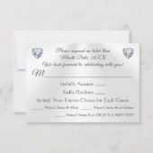 Verbluffend Weddenschap aanpassen, RSVP met keuze Kaart (Voorkant)