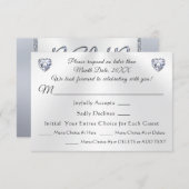 Verbluffend Weddenschap aanpassen, RSVP met keuze Kaart (Voorkant / Achterkant)