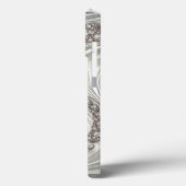 Verbluffend Witte Metalen Handgeschreven Monogram Case-Mate iPhone Case (Achterkant / Links)