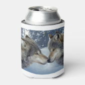 Verbluffend wolvenontwerp blikjeskoeler (Blikje Voorkant)