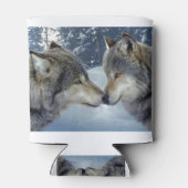 Verbluffend wolvenontwerp blikjeskoeler (Achterkant)