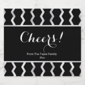 Verbluffend zilver, moderne Zig-Zag Bier Etiket (Enkel label)