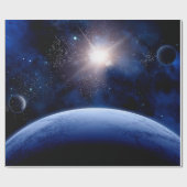 Verbluffend zonnestelsel cadeaupapier (Vlak)