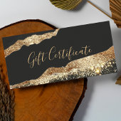 Verbluffend zwart en gouden glitters cadeaucertifi