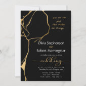 Verbluffend zwart en gouden Kintsugi Kaart (Voorkant)