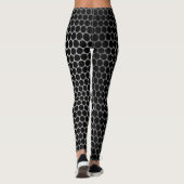 Verbluffend zwart en staal raster leggings (Achterkant)