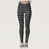 Verbluffend zwart en staal raster leggings (Voorkant)