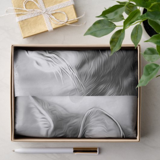 Verbluffend zwart-wit, keukenkat-ontkoppelingstaal tissuepapier (Geschenk)