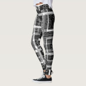  verbluffend zwart-wit mooi patroonontwerp leggings (Links)