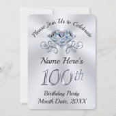 Verbluffende 100e verjaardag van uitnodigingen (Voorkant)