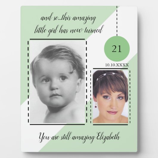 Verbluffende 21ste geboortedatum van Birthday, gro Fotoplaat (Voorkant)