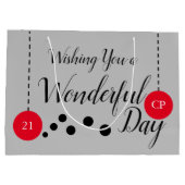 Verbluffende 21ste geboortedatum van Birthday: rod Groot Cadeauzakje (Achterkant)