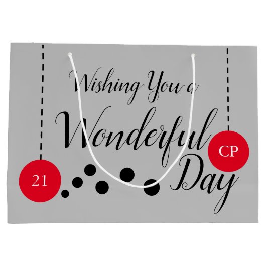 Verbluffende 21ste geboortedatum van Birthday: rod Groot Cadeauzakje (Achterkant)