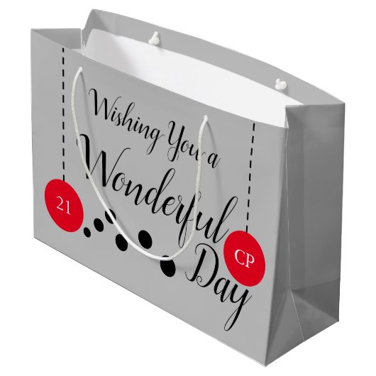 Verbluffende 21ste geboortedatum van Birthday: rod Groot Cadeauzakje (Achterkant Gekanteld)