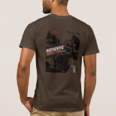 Verbluffende 2ridetheworld-merknaam Retro T-shirt. T-shirt (Achterkant)