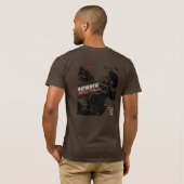 Verbluffende 2ridetheworld-merknaam Retro T-shirt. T-shirt (Achterkant volledig)