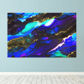 Verbluffende 3-panelbladcanvasafdruk alcoholinkt canvas afdruk (Insitu (Houten vloer))