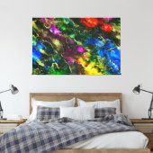 Verbluffende 3-panelbladcanvasafdruk alcoholinkt canvas afdruk (Insitu (Slaapkamer))