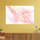 Verbluffende 3-panelbladcanvasafdruk alcoholinkt canvas afdruk (Insitu (Woonkamer))