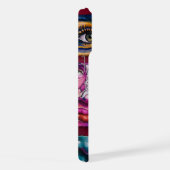 Verbluffende 3D Crimson Sticker Design voor Vrouwe iPhone Hoesje (Rechterkant)