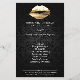 Verbluffende 3D Gold Lips maken artistieke schoonh Flyer