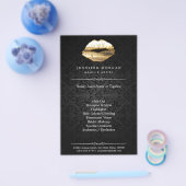 Verbluffende 3D Gold Lips maken artistieke schoonh Flyer (Enkel)