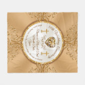 Verbluffende 50e Jubileum-rugleuning Fleece Deken (Voorkant (Horizontaal))