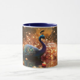 Verbluffende aangepaste Monogram Peacock Mok