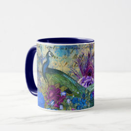 Verbluffende aangepaste Monogram Peacock Mok