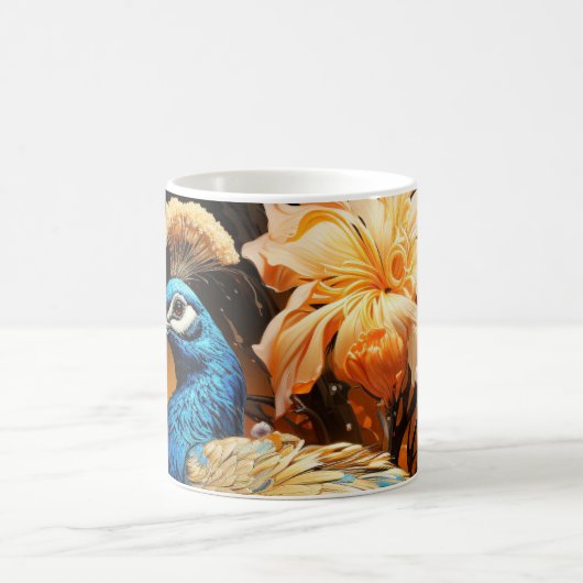 Verbluffende aangepaste Monogram Peacock Mok (Center)