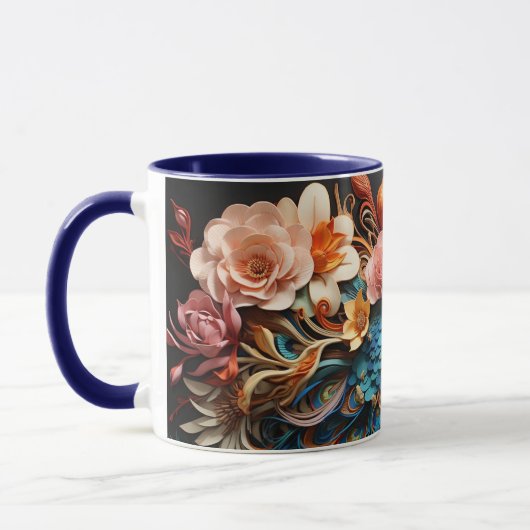 Verbluffende aangepaste Monogram Peacock Mok (Links)