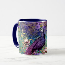 Verbluffende aangepaste Monogram Peacock Mok