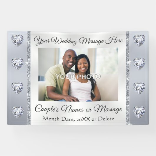 Verbluffende aangepaste, welkomstbanner voor bruil spandoek (Horizontaal)