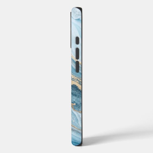 "Verbluffende Abstracte blauw- en goudmarmeren tex Case-Mate iPhone Case (Achterkant / Links)
