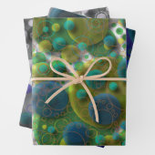 Verbluffende abstracte bubbels en cirkels inpakpapier vel (In situ)