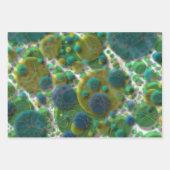 Verbluffende abstracte bubbels en cirkels inpakpapier vel (Voorkant)