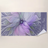 Verbluffende Abstracte fractale Art Flower Strandlaken (Voorkant)