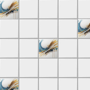 Verbluffende Abstracte keramische Tegel - levendig Tegeltje