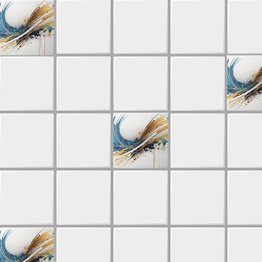 Verbluffende Abstracte keramische Tegel - levendig Tegeltje