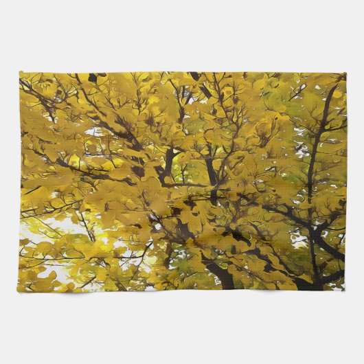Verbluffende Abstracte kunst in de herfst van de b Theedoek (Horizontaal)