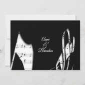 Verbluffende Abstracte muziekthema Weddenschap Kaart (Achterkant)