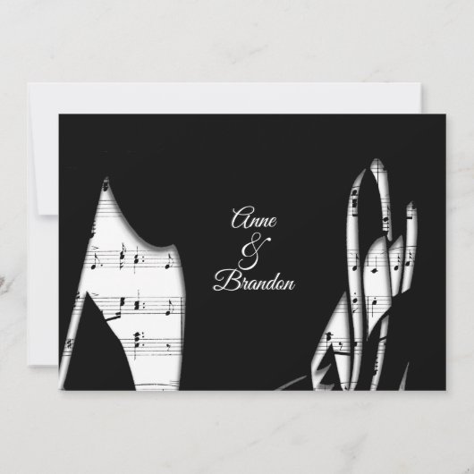 Verbluffende Abstracte muziekthema Weddenschap Kaart (Achterkant)
