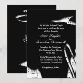 Verbluffende Abstracte muziekthema Weddenschap Kaart (Voorkant / Achterkant)