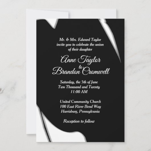 Verbluffende Abstracte uitnodiging tot huwelijksav (Voorkant)