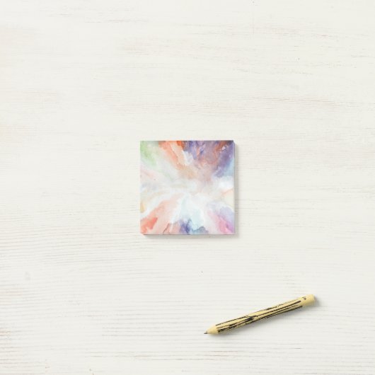 Verbluffende Abstracte Waterverf moderne kunst Post-it® Notes (Op bureau)