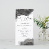 Verbluffende Abstracte zwart-gouden Waterverf (Staand voorkant)