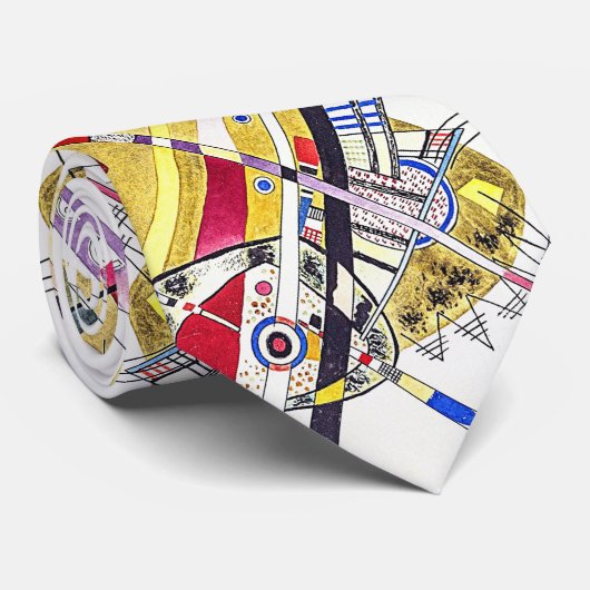 Verbluffende abstractie - Kandinsky Stropdas (Opgerold)