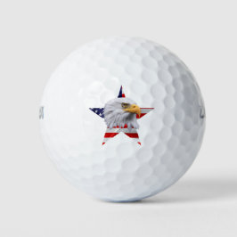 Verbluffende adelaar, de Amerikaanse vlag patriott Golfballen
